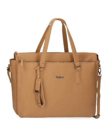 BOLSO PORTAORDENADOR PJL AINA BEIGE